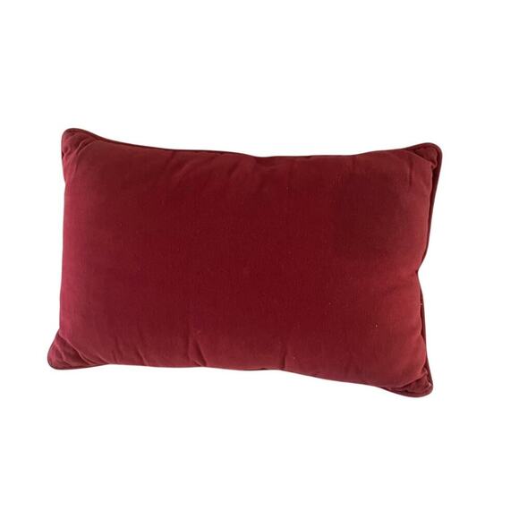 Christmas Nativity Scene Tapestry Throw Pillow 11x17 Three Wisemen Bethlehem Red - Picture 3 of 3